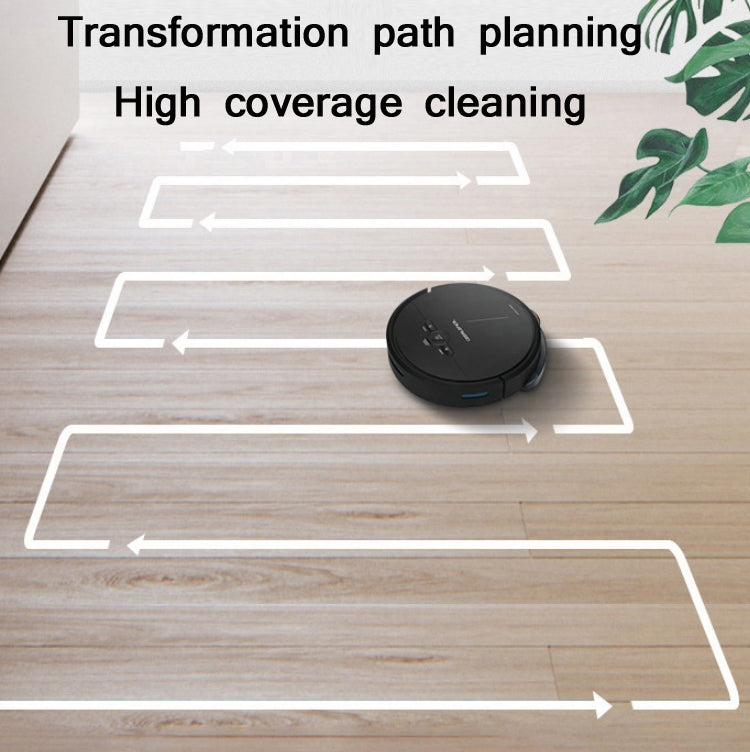 GEERLEPOL Smart Home หุ่นยนต์กวาดเติมอัตโนมัติ, การกำหนดค่าสูงรองรับแอพโทรศัพท์มือถือ, White, Black