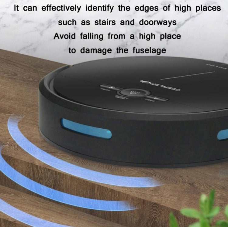 GEERLEPOL Smart Home หุ่นยนต์กวาดเติมอัตโนมัติ, การกำหนดค่าสูงรองรับแอพโทรศัพท์มือถือ, White, Black
