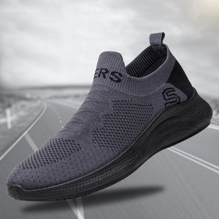 TL-207 Flying Weave Breathable Sports Shoes รองเท้าลำลองผู้ชาย, 43, 44