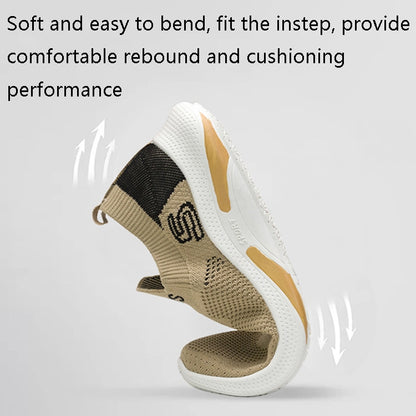 TL-207 Flying Weave Breathable Sports Shoes รองเท้าลำลองผู้ชาย, 43, 44