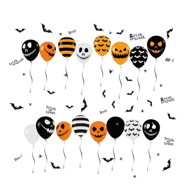 3 PCS Halloween Horror Glass ตกแต่งสติกเกอร์บอลลูนสติกเกอร์ไฟฟ้าสถิต, Balloon Electrostatic Sticker