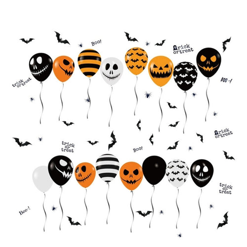 3 PCS Halloween Horror Glass ตกแต่งสติกเกอร์บอลลูนสติกเกอร์ไฟฟ้าสถิต, Balloon Electrostatic Sticker