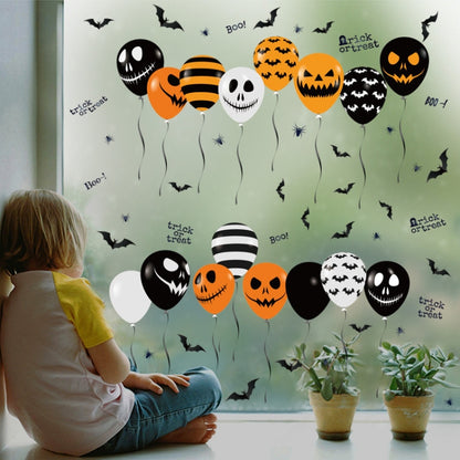 3 PCS Halloween Horror Glass ตกแต่งสติกเกอร์บอลลูนสติกเกอร์ไฟฟ้าสถิต, Balloon Electrostatic Sticker