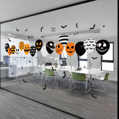 3 PCS Halloween Horror Glass ตกแต่งสติกเกอร์บอลลูนสติกเกอร์ไฟฟ้าสถิต, Balloon Electrostatic Sticker
