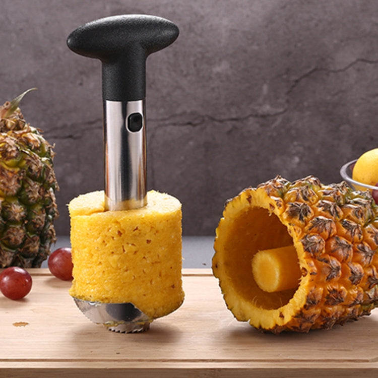 2 ชิ้นสแตนเลสสับปะรดปอกเครื่องตัดผลไม้ตัดครัวเครื่องมือ, Pineapple Corer Slicer (Black handle), Pineapple Corer Slicer (Yellow handle)
