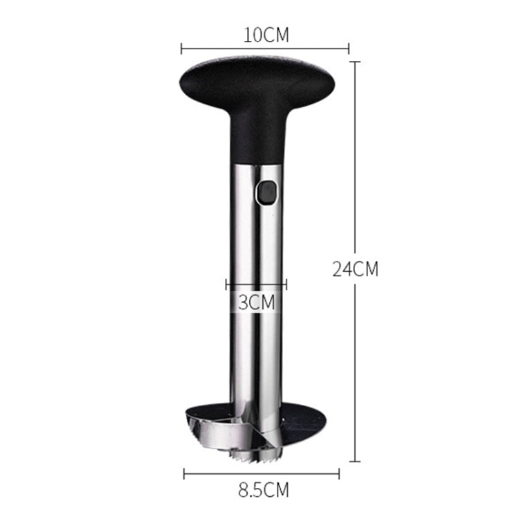 2 ชิ้นสแตนเลสสับปะรดปอกเครื่องตัดผลไม้ตัดครัวเครื่องมือ, Pineapple Corer Slicer (Black handle), Pineapple Corer Slicer (Yellow handle)