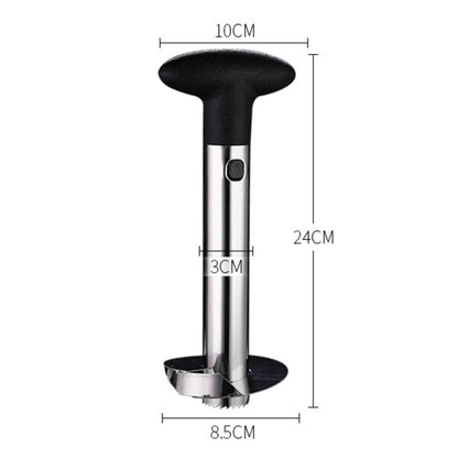 2 ชิ้นสแตนเลสสับปะรดปอกเครื่องตัดผลไม้ตัดครัวเครื่องมือ, Pineapple Corer Slicer (Black handle), Pineapple Corer Slicer (Yellow handle)