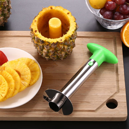 2 ชิ้นสแตนเลสสับปะรดปอกเครื่องตัดผลไม้ตัดครัวเครื่องมือ, Pineapple Corer Slicer (Black handle), Pineapple Corer Slicer (Yellow handle)