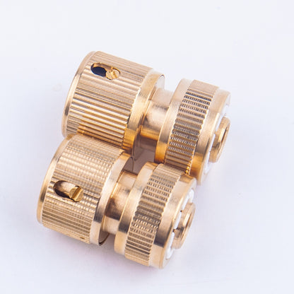 4 PCS รถล้างท่อน้ำในสวนทองแดงบริสุทธิ์ Quick Connect Water Joint, 4pcs Copper