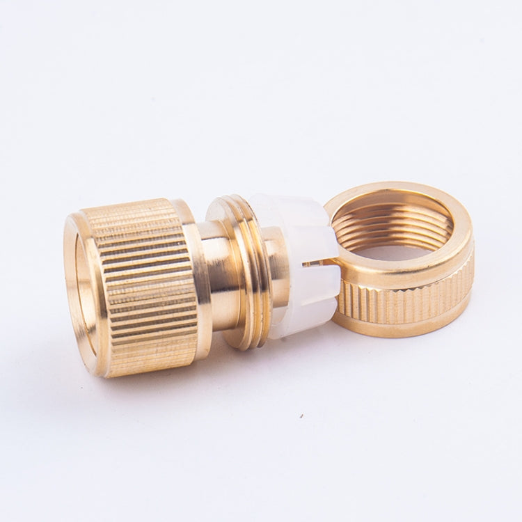 4 PCS รถล้างท่อน้ำในสวนทองแดงบริสุทธิ์ Quick Connect Water Joint, 4pcs Copper