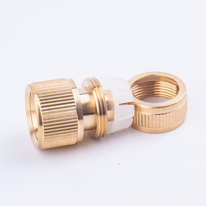 4 PCS รถล้างท่อน้ำในสวนทองแดงบริสุทธิ์ Quick Connect Water Joint, 4pcs Copper