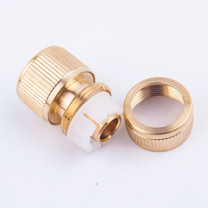 4 PCS รถล้างท่อน้ำในสวนทองแดงบริสุทธิ์ Quick Connect Water Joint, 4pcs Copper