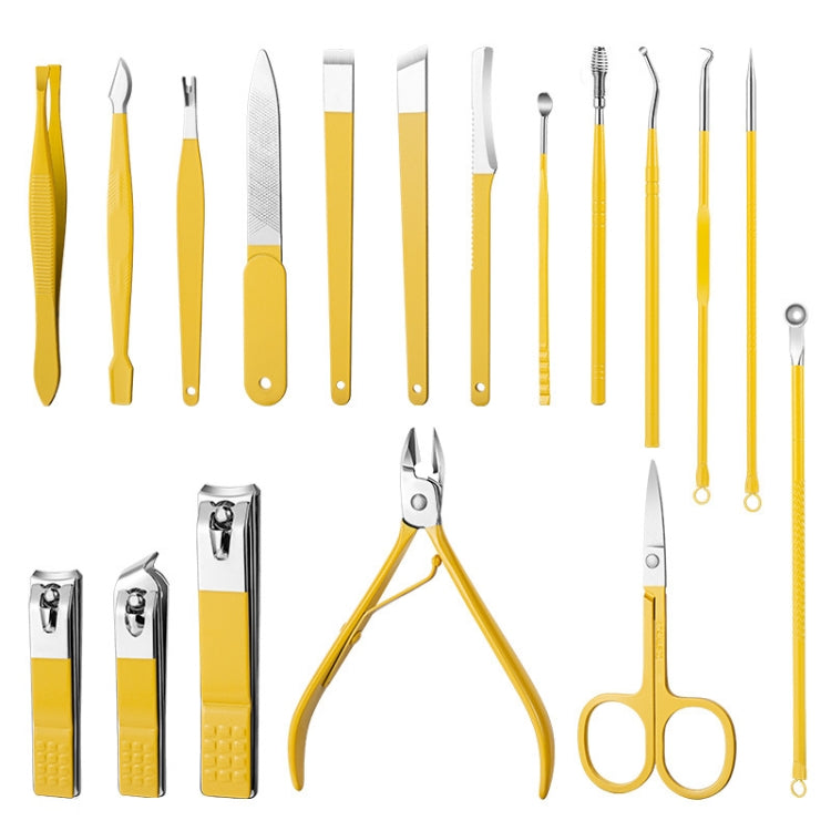 ชุดกรรไกรตัดเล็บชุดแต่งเล็บกรรไกรตัดเล็บสแตนเลสเครื่องมือทำเล็บ, 9 In 1, 18 In 1 Yellow, 26 In 1  Pink, 26 In 1 Black