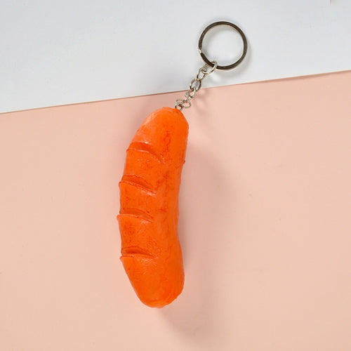 PVC จำลองผักจี้ Creative Play House ของเล่นขนาดเล็ก, 3 PCS Keychain Hot Dog, 3 PCS Keychain Corn, 3 PCS Keychain Broccoli, 10 PCS Keychain Fungus, 5 PCS Keychain Lotus Root, 5 PCS Keychain Kelp, 5 PCS Keychain Ham Sausage