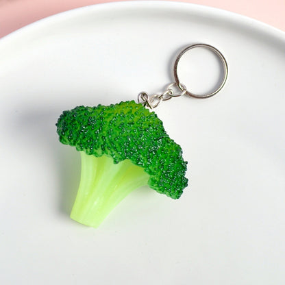 PVC จำลองผักจี้ Creative Play House ของเล่นขนาดเล็ก, 3 PCS Keychain Hot Dog, 3 PCS Keychain Corn, 3 PCS Keychain Broccoli, 10 PCS Keychain Fungus, 5 PCS Keychain Lotus Root, 5 PCS Keychain Kelp, 5 PCS Keychain Ham Sausage