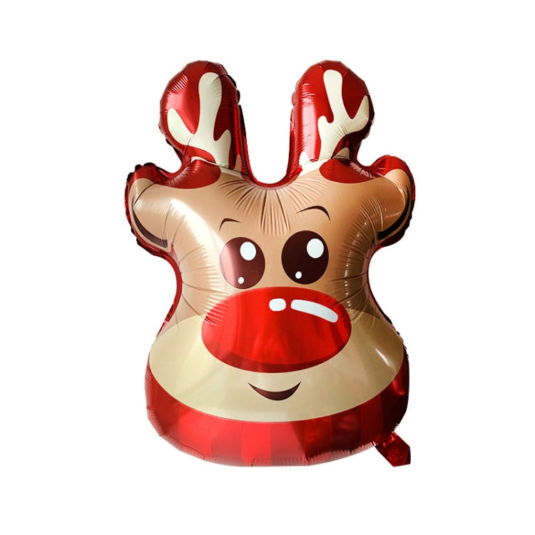ลูกโป่งฟิล์มอลูมิเนียมตกแต่งคริสต์มาส 10 ชิ้นสไตล์:, Cute Santa, Snowman, Penguin, Deer Head, Santa Head, Bear, Elk, Hat Snowman, Snowflake Santa, Large Santa