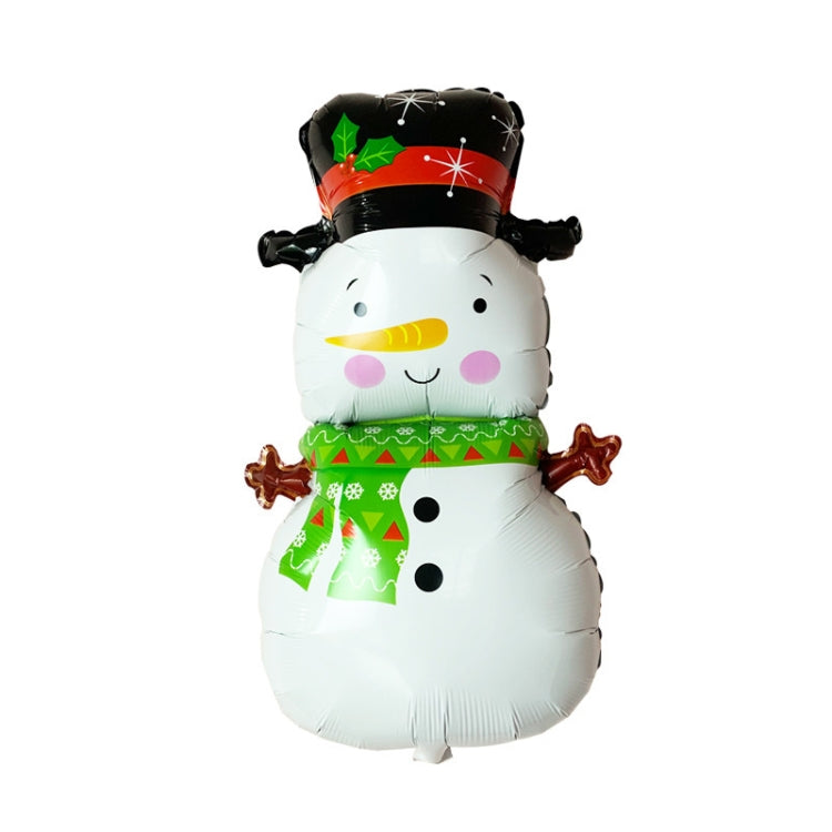 ลูกโป่งฟิล์มอลูมิเนียมตกแต่งคริสต์มาส 10 ชิ้นสไตล์:, Cute Santa, Snowman, Penguin, Deer Head, Santa Head, Bear, Elk, Hat Snowman, Snowflake Santa, Large Santa