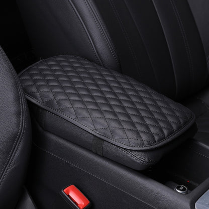 3 PCS Leather Car Universal Central Armrests Pad Anti-Slip Armrest Box Mat, Universal