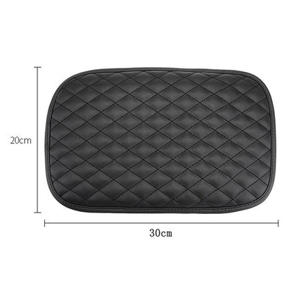 3 PCS Leather Car Universal Central Armrests Pad Anti-Slip Armrest Box Mat, Universal