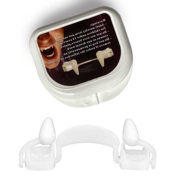 4 ชิ้นฮาโลวีนตกแต่งแวมไพร์ฟันหดฟันซอมบี้ บรรจุภัณฑ์:, OPP, Plastic Box