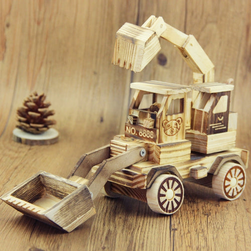 A1030 โมเดลไม้ Excavator Ornaments ของเล่นเด็ก, A1030