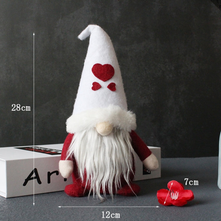 ตุ๊กตาไร้หน้าพร้อมหมวกตุ๊กตาคริสต์มาสคนแคระ, Love, Snowflake, Stars