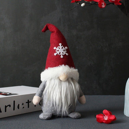 ตุ๊กตาไร้หน้าพร้อมหมวกตุ๊กตาคริสต์มาสคนแคระ, Love, Snowflake, Stars