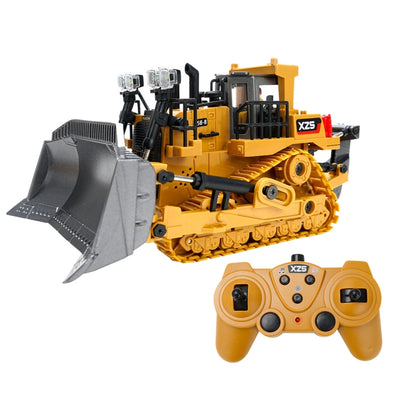 2.4G การควบคุมระยะไกลเก้าช่องตีนตะขาบ Bulldozer หนักเด็กรถขุดล้อแม็กของเล่นควบคุมระยะไกล, 1031 Alloy Excavator