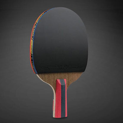 HUIESON HS-LX Six Star 5-Layer Chicken Wing Tip + 2 Layer Carbon Double Side Continuous Table Tennis Single Racket, HUIESON HS-LX(Pen Hold Grip Racket), HUIESON HS-LX(Hand-shake Grip Racket)