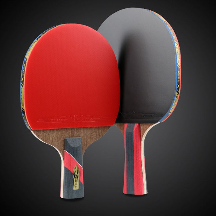HUIESON HS-LX Six Star 5-Layer Chicken Wing Tip + 2 Layer Carbon Double Side Continuous Table Tennis Single Racket, HUIESON HS-LX(Pen Hold Grip Racket), HUIESON HS-LX(Hand-shake Grip Racket)