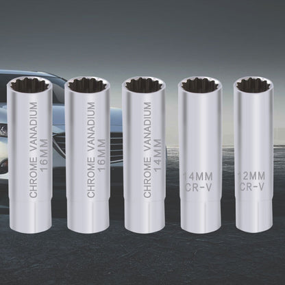 2 PCS รถ หัวเทียนแขนประแจเครื่องมือถอดชิ้นส่วนเปลวไฟบาง, ข้อมูลจำเพาะ:, 14mm (Shrapnel), 14mm (Magnetic), 16mm (Magnetic)