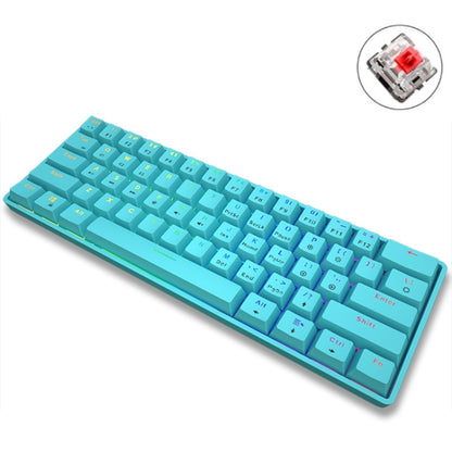 LEAVEN K28 61 Keys Gaming Office Computer RGB Wireless Bluetooth + Wired Dual Mode Mechanical Keyboard, ความยาวสายเคเบิล: 1.5 ม., Green Axis (White), Green Axis (Blue), Green Axis (Pink), Red Axis (White), Red Axis (Blue), Red Axis (Pink)              ...