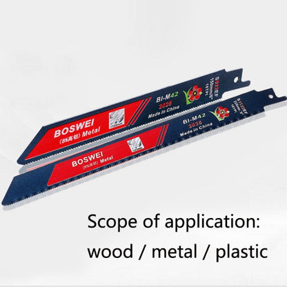 BOSWEI Hardcore Reciprocating Saw Strip Fine Teeth Saber Saw Blade Metal Plastic Wood Bimetal Curve Saw Blade, S922EF