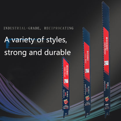 BOSWEI Hardcore Reciprocating Saw Strip Fine Teeth Saber Saw Blade Metal Plastic Wood Bimetal Curve Saw Blade, S922EF