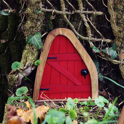 ลานไม้ขนาดเล็ก Fairy Dwarf Door Tree ตกแต่ง, Window Door (Green), Window Door (Pink), Window Door (Red), Window Door (Yellow), Oval Door (Blue), Oval Door (Red), Oval Door (Yellow)