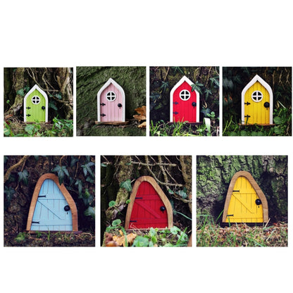 ลานไม้ขนาดเล็ก Fairy Dwarf Door Tree ตกแต่ง, Window Door (Green), Window Door (Pink), Window Door (Red), Window Door (Yellow), Oval Door (Blue), Oval Door (Red), Oval Door (Yellow)