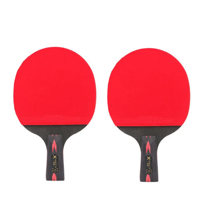 HUIESON HS-CPPX5 Five Stars Carbon Fiber Double-Sided Reverse Adhesive Table Tennis Training Racket Set, Specification:, Hand-shake Grip Racket, Pen Hold Grip Racket, Hand-shake Grip + Pen Hold Grip Racket