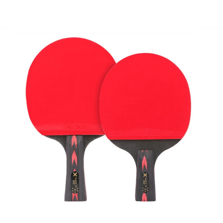 HUIESON HS-CPPX5 Five Stars Carbon Fiber Double-Sided Reverse Adhesive Table Tennis Training Racket Set, Specification:, Hand-shake Grip Racket, Pen Hold Grip Racket, Hand-shake Grip + Pen Hold Grip Racket