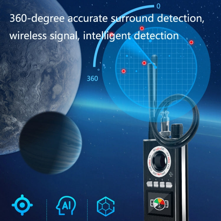 K88 เครื่องตรวจจับสัญญาณ Anti-Stealing Anti-Stealing GPS Scan Detector Defense Tracking Camera Detector, K88