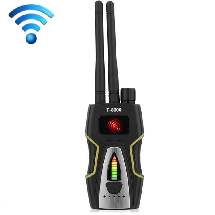 T8000 เครื่องตรวจจับสัญญาณไร้สาย GPS การป้องกันตำแหน่งการค้นหากล้อง Anti-Candid Anti-Tracking Detection Instrument