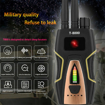 T8000 เครื่องตรวจจับสัญญาณไร้สาย GPS การป้องกันตำแหน่งการค้นหากล้อง Anti-Candid Anti-Tracking Detection Instrument