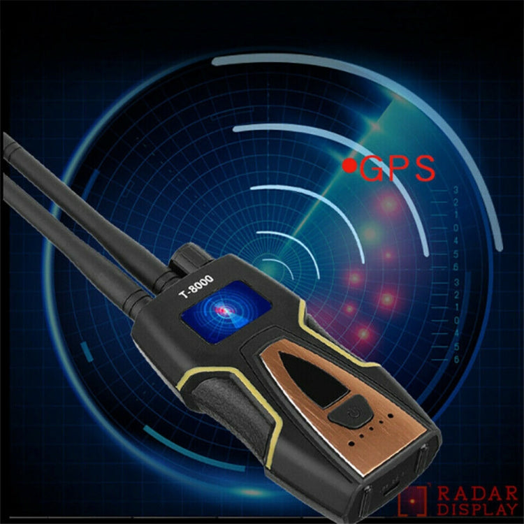 T8000 เครื่องตรวจจับสัญญาณไร้สาย GPS การป้องกันตำแหน่งการค้นหากล้อง Anti-Candid Anti-Tracking Detection Instrument