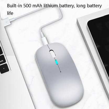 Y20 4 คีย์เรืองแสงสีสันสดใสชาร์จปิดเสียงเมาส์เกมโน๊ตบุ๊คเมาส์ไร้สาย, 2.4G + Bluetooth (Silver)