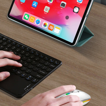 Y20 4 คีย์เรืองแสงสีสันสดใสชาร์จปิดเสียงเมาส์เกมโน๊ตบุ๊คเมาส์ไร้สาย, 2.4G + Bluetooth (Silver)