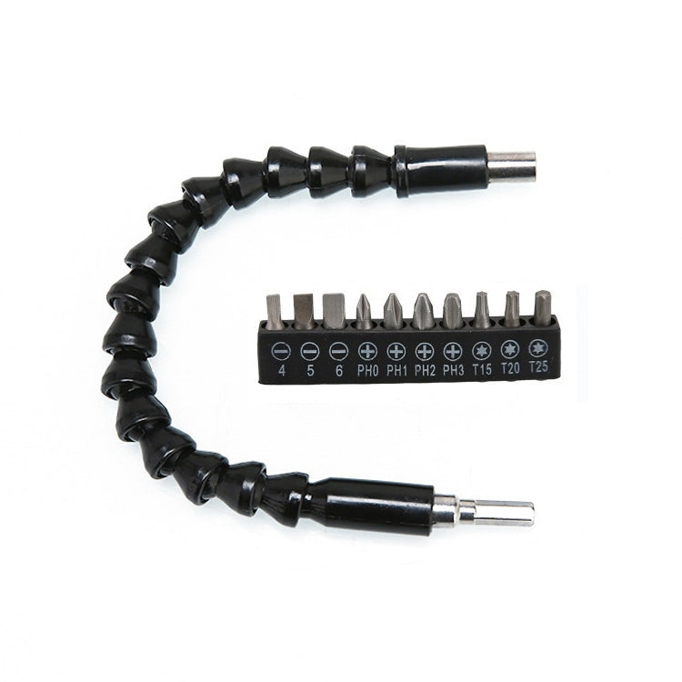 2 ชุดสว่านไฟฟ้า Universal Coupling Sleeve Bit Set Multifunctional Flexible Shaft Electric Drill Accessory Set, Style:, 11 PCS / Set