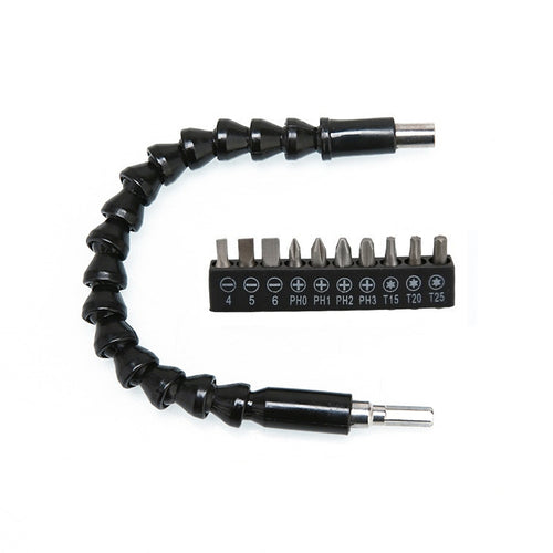 2 ชุดสว่านไฟฟ้า Universal Coupling Sleeve Bit Set Multifunctional Flexible Shaft Electric Drill Accessory Set, Style:, 11 PCS / Set