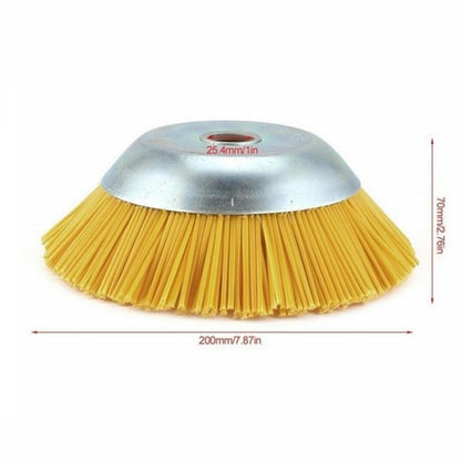 8 นิ้วลวดไนล่อนเครื่องกำจัดวัชพืชหัวชามชนิดแปรงกำจัดวัชพืช, 8 Inch Weeding Brush