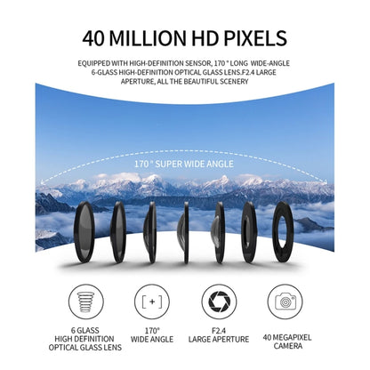 SC002-12 4K กล้องกีฬากลางแจ้ง WiFi ดำน้ำกล้องมินิกันน้ำ, Black
