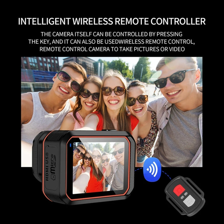 SC002-12 4K กล้องกีฬากลางแจ้ง WiFi ดำน้ำกล้องมินิกันน้ำ, Black