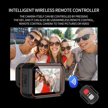 SC002-12 4K กล้องกีฬากลางแจ้ง WiFi ดำน้ำกล้องมินิกันน้ำ, Black